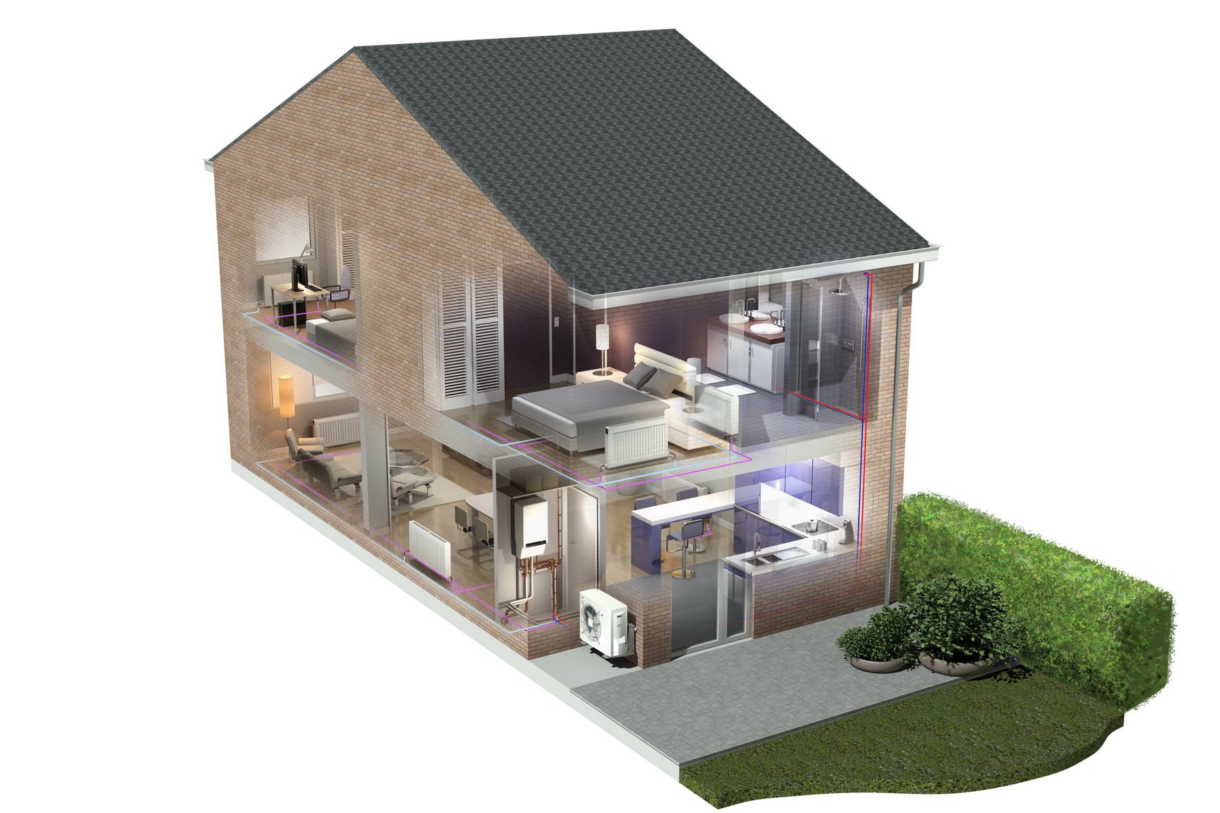 Daikin Altherma hybrid heat pump_illustration